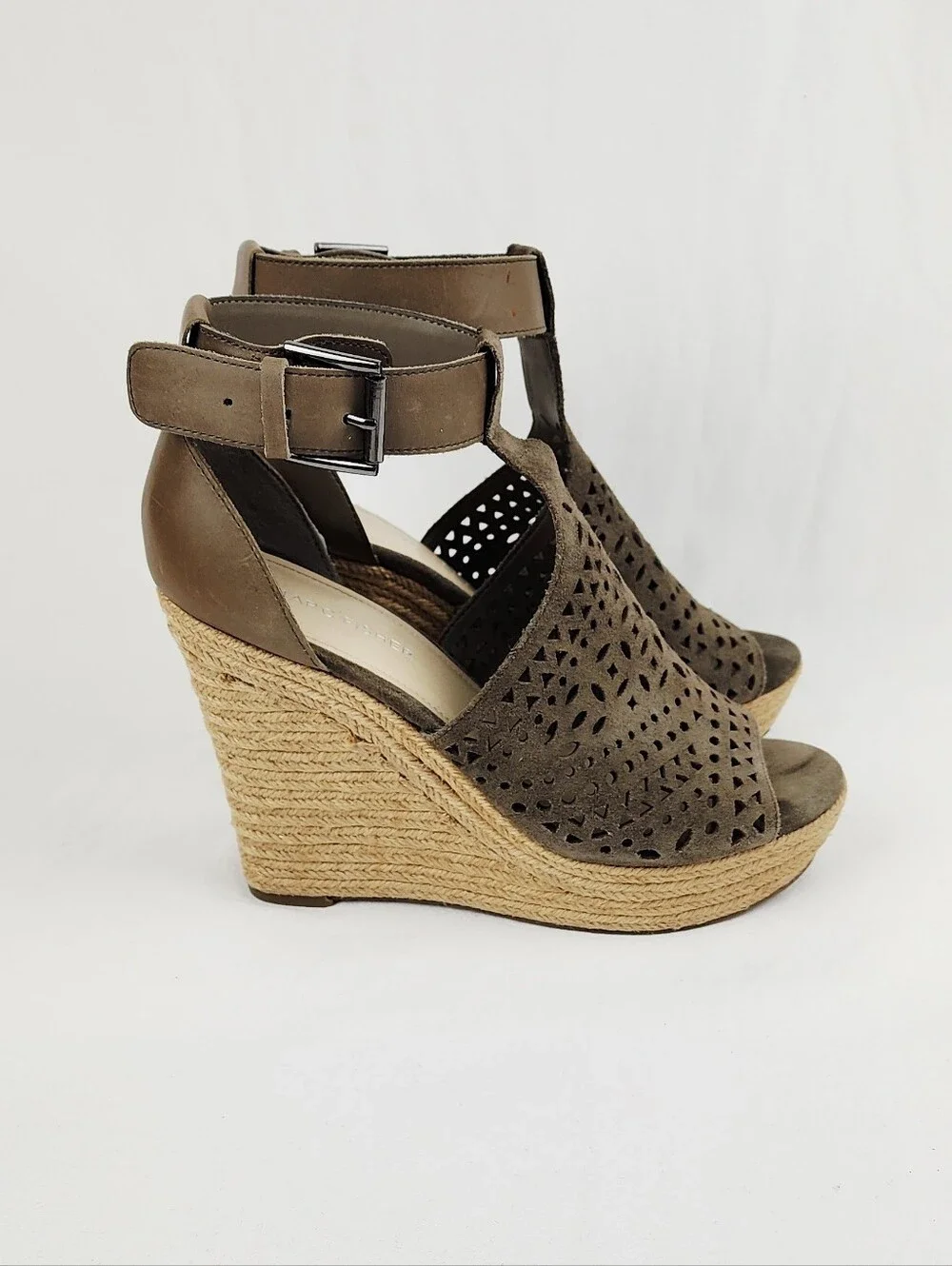 Marc Fisher Hasina Leather Espadrille Wedge Sandals